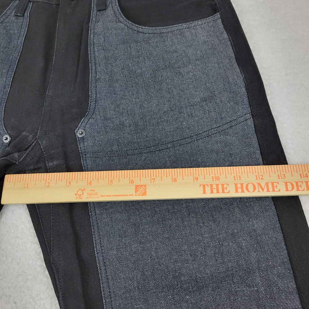 Rocawear Double Thigh Straight Leg Jeans Mens 34 x 33 Black Denim NWOT - Picture 5 of 14